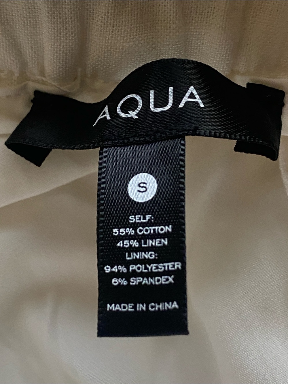 Aqua White Lightweight Linen-Blend Trousers - Picture 9 of 9